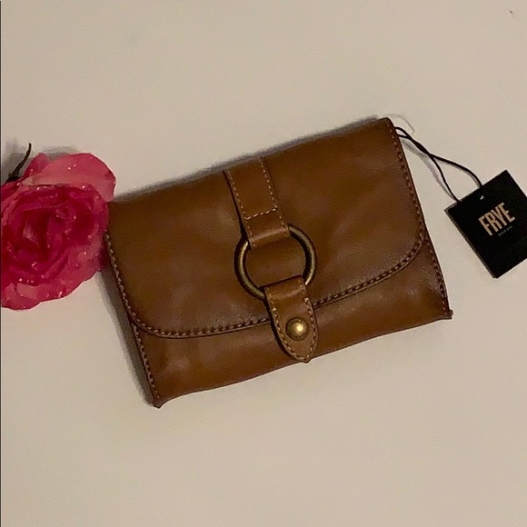 Frye Handbags - Frye Genuine Leather Ring Crossbody in Tan